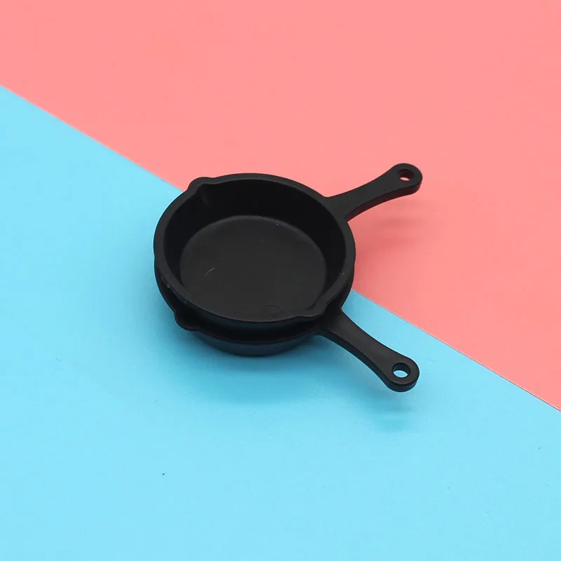 4 teile/beutel Mini Pfannen Dekoration Kinder Miniatur Lebensmittel Spielen Dekor Gefälschte Kleine Braten Pfannen Kunststoff Auflauf DIY Ohrringe – Detail 7