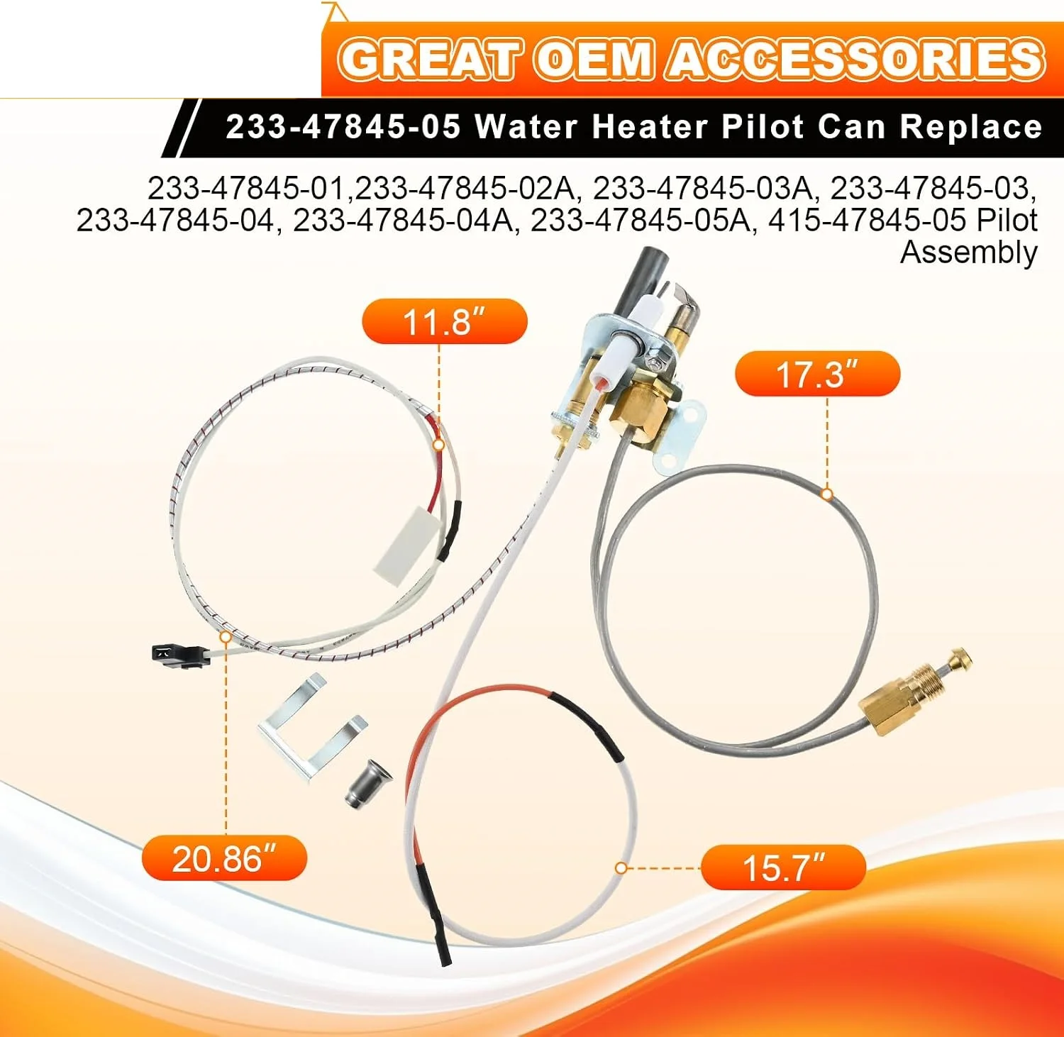 233-47845-05 Water Heater Pilot Assembly 415-47845-05 Pilot Assembly for Bradford White Water Heater Thermocouple & Pilot Parts