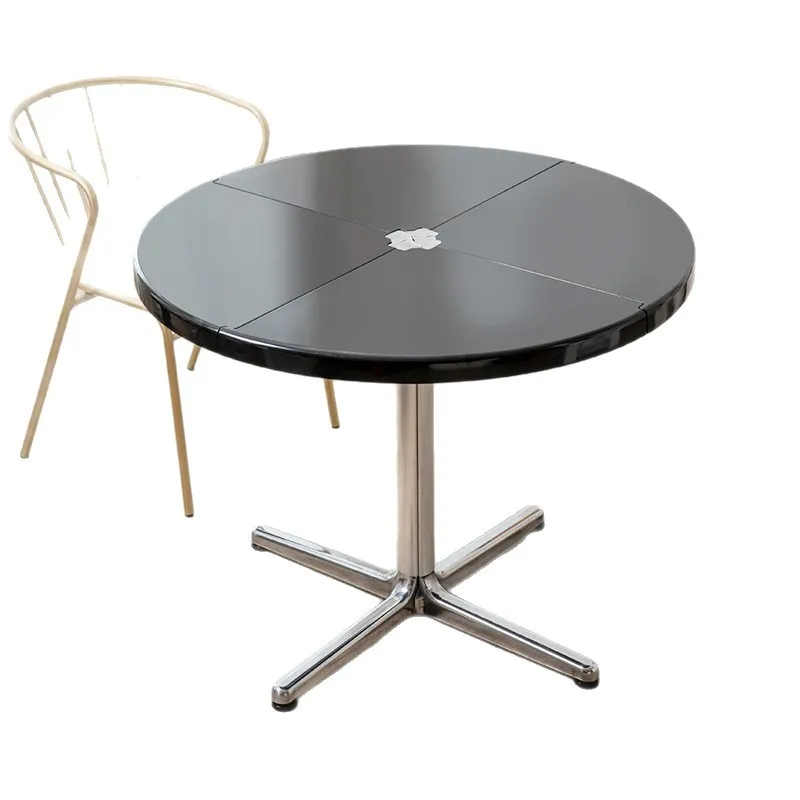 New medieval simple restaurant solid color folding dining table household living room high-end design sense multi-functional