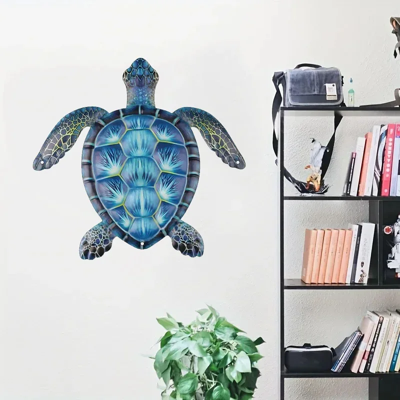 

Crafts Blue Sea Turtle Wall Decor Sea Life Turtle Metal Wall Art Decor Turtle Lover Gift Hanging Wall Art, Home Decor