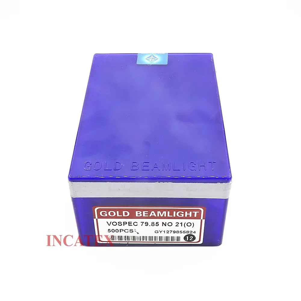 

500 шт. оригинальных золотых вязальных игл Beamlight VOSPEC 79.85 № 21(O) для китайских вязальных машин SHIMA SEIKI, игла 12G