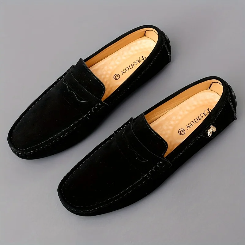 2024 New Men Casual Shoes Fashion Men Shoes Genuine Leather Men Loafers Moccasins Slip On Men\'s Flats Male Driving luxury shoes