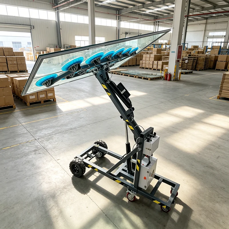 High Capacity Vacuum Glass Lifter with Ergonomic Handle for Easy Glass Installation