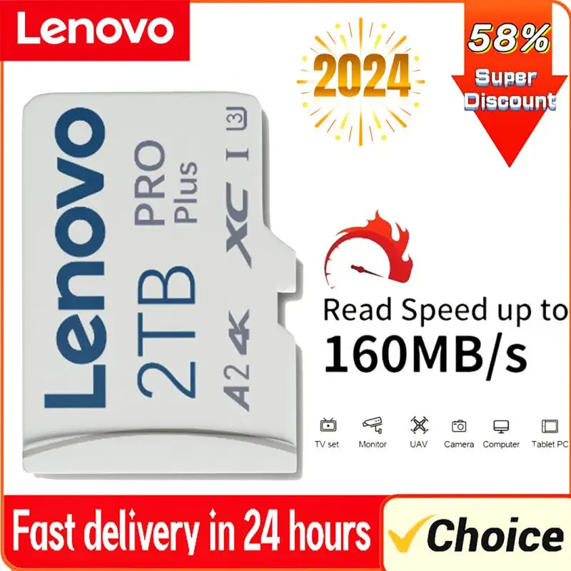 Lenovo 2TB mini sd memory card 128GB 256GB 5123GB micro TF card 64GB classe 10 scheda di memoria per telefono PC