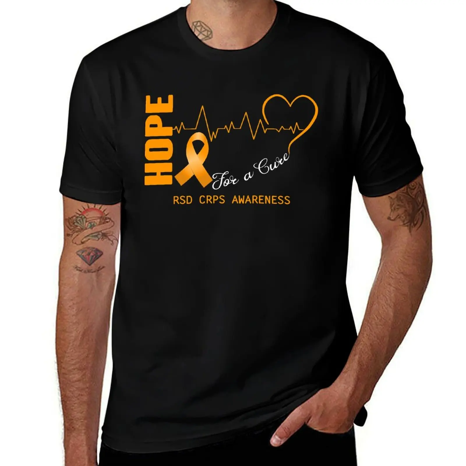 

Hope For A Cure RSD CRPS Awareness T-Shirt Running Performance Short Sleeve Tee