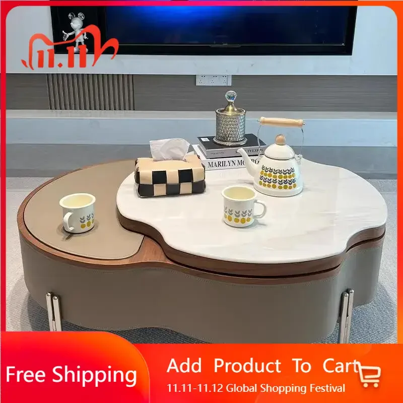 

Luxury Storage Coffee Table Geometric Modern Organizer Drawer Nordic Coffee Table European Bedroom Couchtisch Salon Furniture