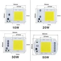 Puce LED COB lampe 10W 20W 30W 50W AC 220V 240V IP65 IC intelligent pas besoin de pilote bricolage projecteur ampoule LED projecteur lampe extérieure perle 3