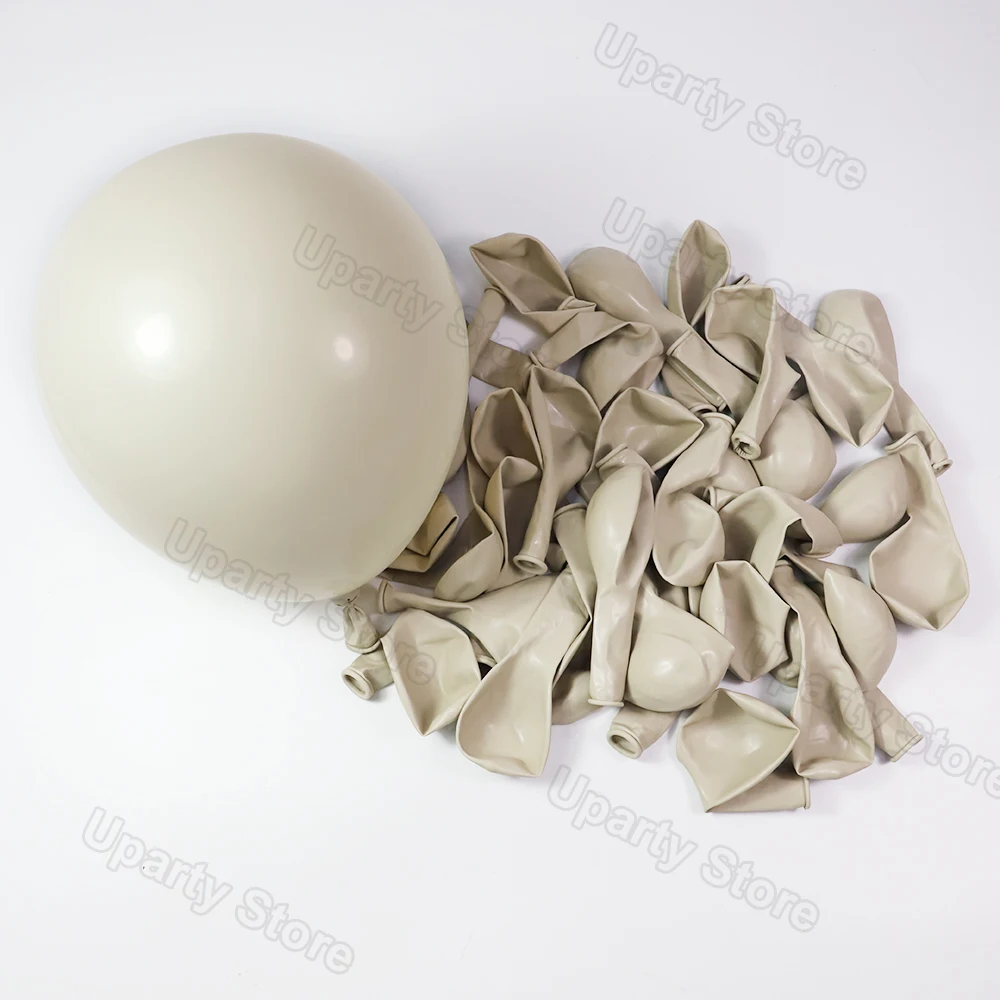 100 Stücke Weiß Sand Latex Ballons 5/10/12/18 zoll Retro Sand Weiß Geburtstag Ballons Hochzeit Party Baby Dusche Kinder Luft Globos