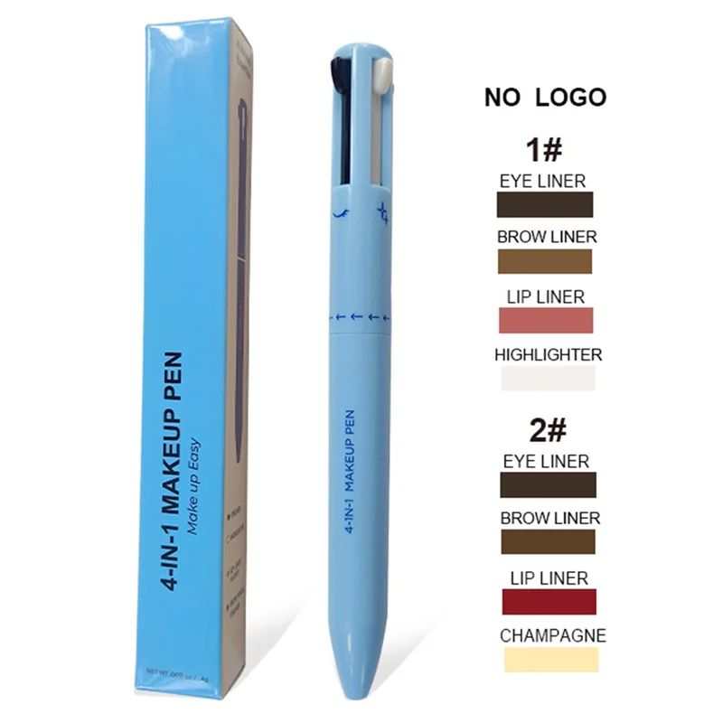 4-In-1 Makeup Pen Touch-Up Pen Makeup Eyebrow Pencil Waterproof 4 Colors Multi-Function Makeup Beauty Pen