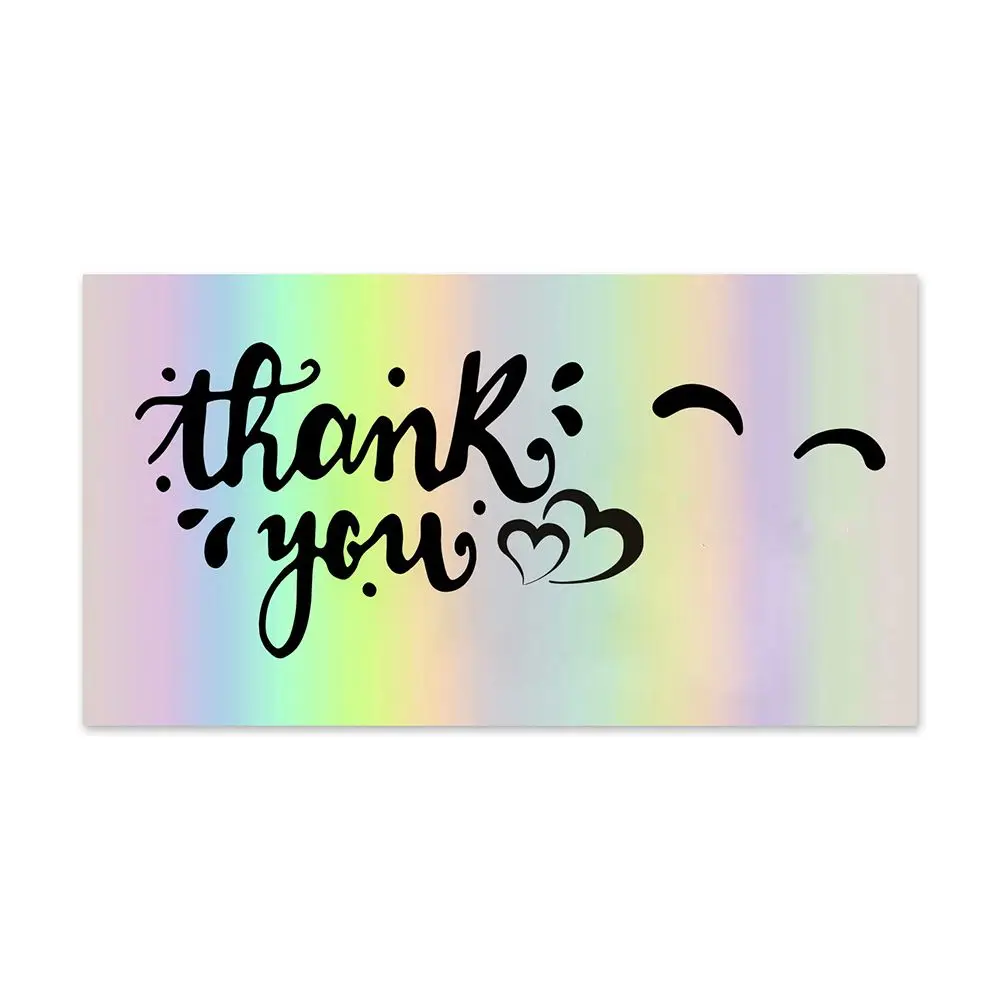 50-Pack Reflective Thank You Cards – Support Small Business