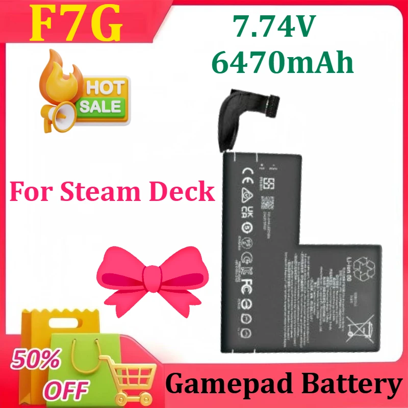 

New 7.74V 6470mAh F7G Li-polymer Battery for Steam Deck Battery Handheld Gamepad Controller Rechargeable Battery