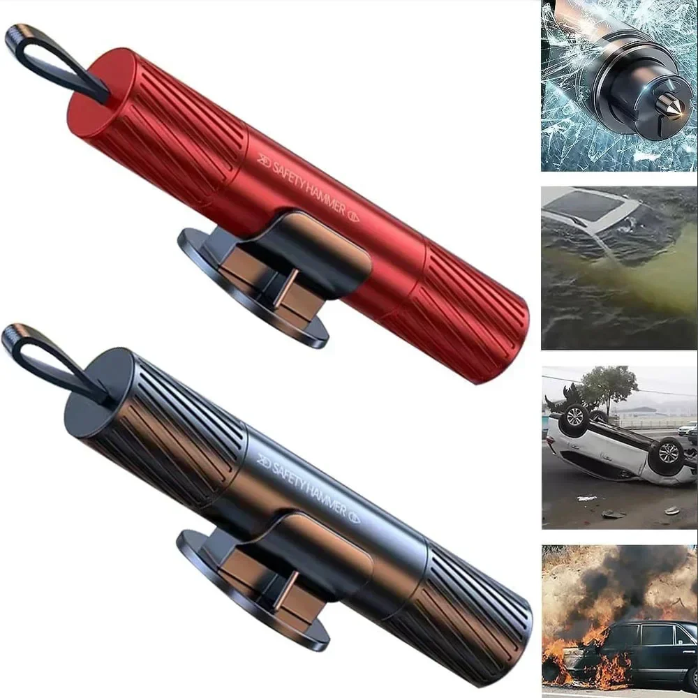 2 In 1 Car Safety Hammer Mini Vehicle Interior Accessory with Seat Belt Cut Tool Glass Window Breaker Car Emergency Tool Kit