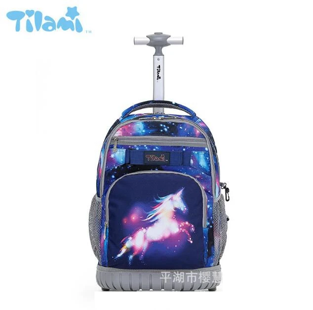 

Brand School Trolley bag 18 inch Wheeled backpack for kids trolley backpacks bag for teenagers Children School Rolling backpack