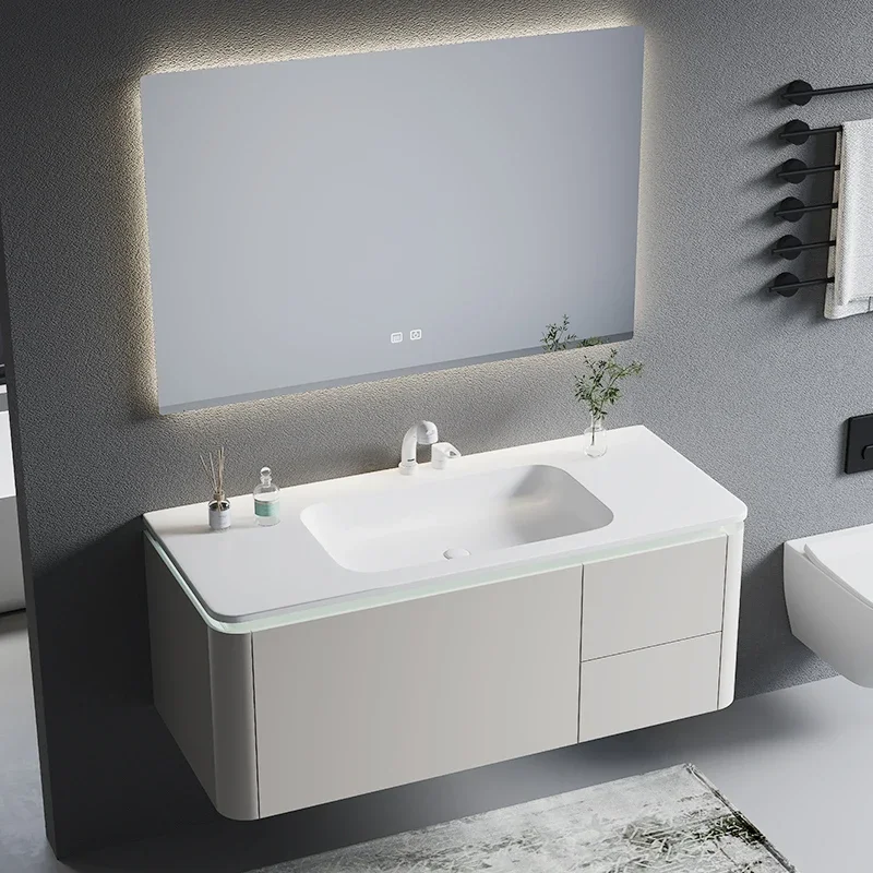 Oak Painted Smart Bathroom Cabinet Combination Washbasin