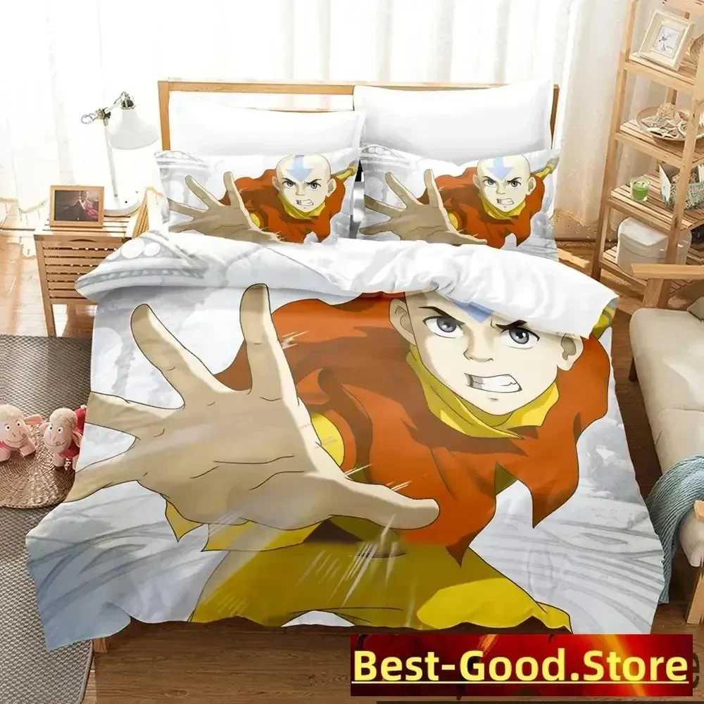 

3D Print Cartoon Avatar The Last Airbender Printed Bed Set Duvet Cover Pillowcase Bedding Set Bed Linen Sheet Quilt Cover Size