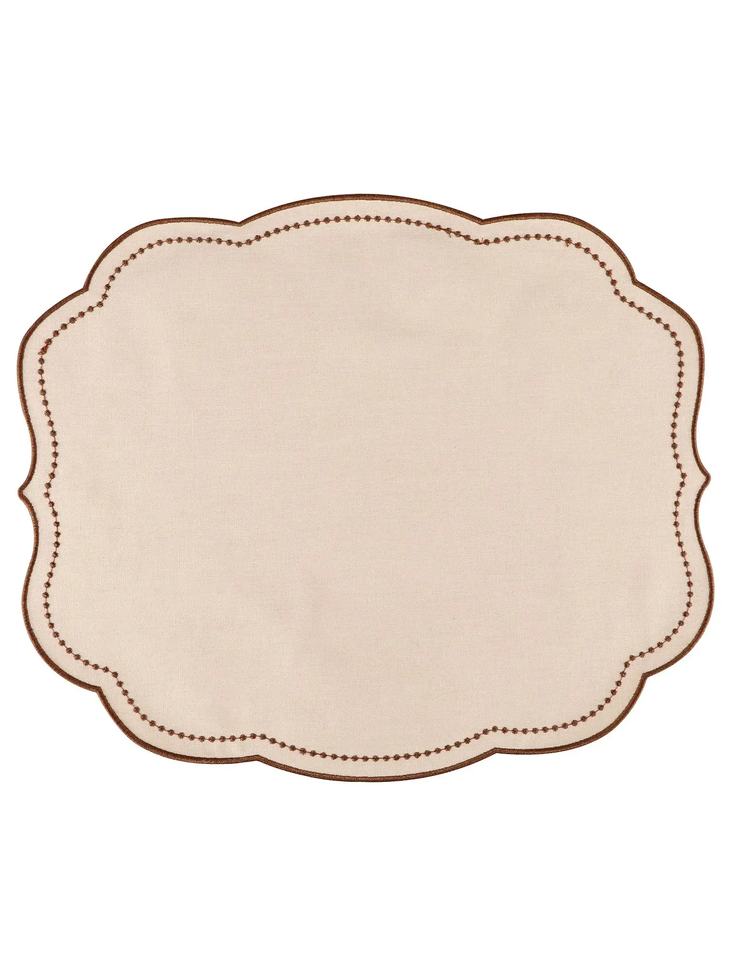 4 pièces de sets de table brodés en coton et lin épais pour mariage, fête, dîner, thé, serviettes de table rustiques de Noël
