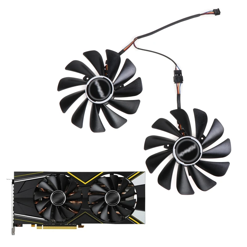 

M2EC 2pcs/set 95mm CF1010U12S FDC10U12S9-C RX5700 GPU FAN For ASRock Radeon 5700 XT 5700XT Graphics Card Cooling Fan