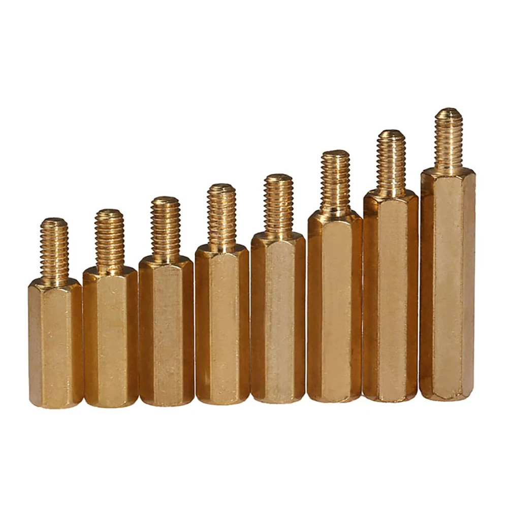 20Pcs M2 M2.5 Solid Brass Male Female Spacer Stud Hex Standoff Screws Nuts