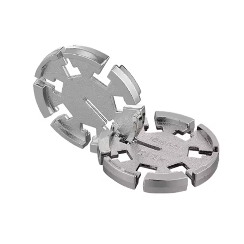 Magic IQ Games Mind Metal Puzzles Snowflake Brain Teasers for Adults Teens Kids Unlock Interlocking Educational Toys Gifts