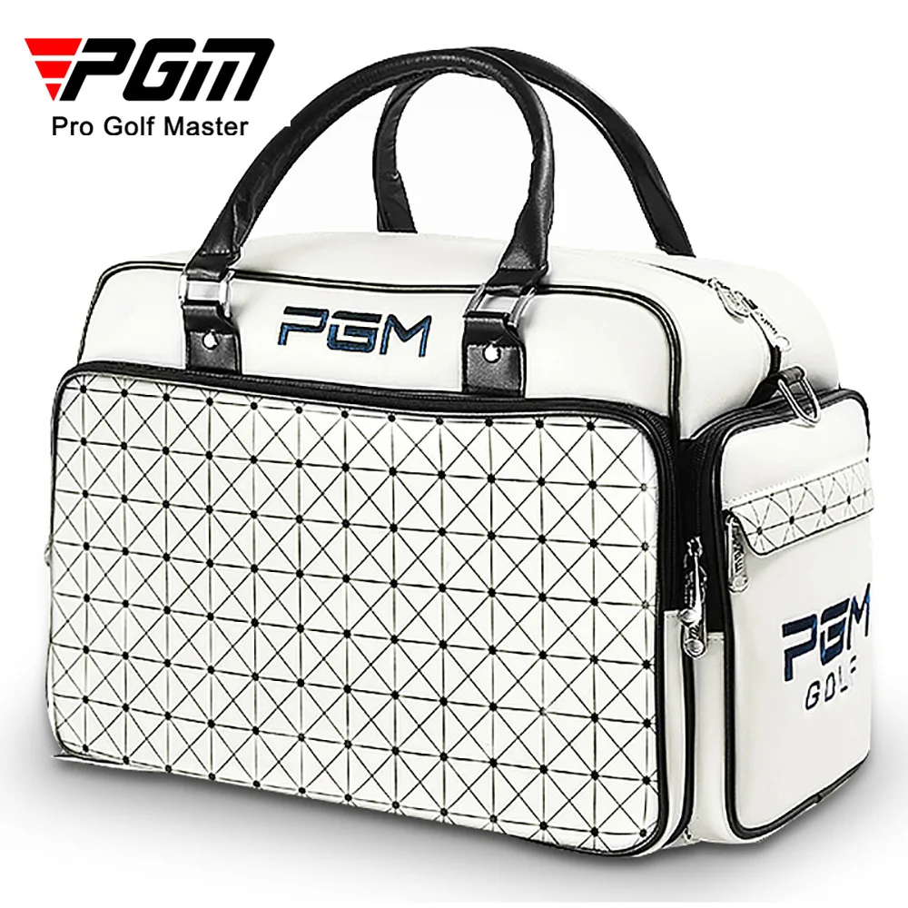 PGM golf ba g large-capacity leather waterproof double-layer sports fitness handbag golf shoes clothing bag new