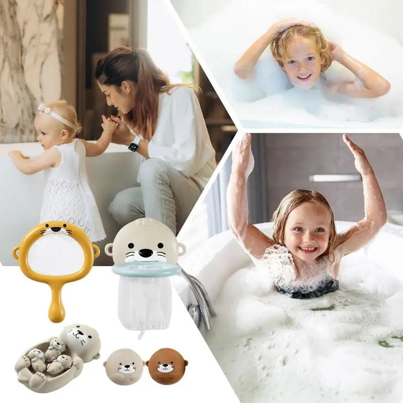 Juguetes para bañera para niños, bañera de agua, juego de juguetes de animales, juego interactivo de agua, animales flotantes para baño, piscina, viajes de ducha de playa