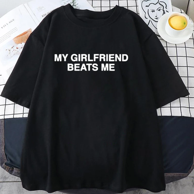 

Футболка «Моя подруга Beats Me», хлопковая футболка с короткими рукавами и забавными отношениями, футболка с юмором и любовью, мужская одежда, свободные футболки
