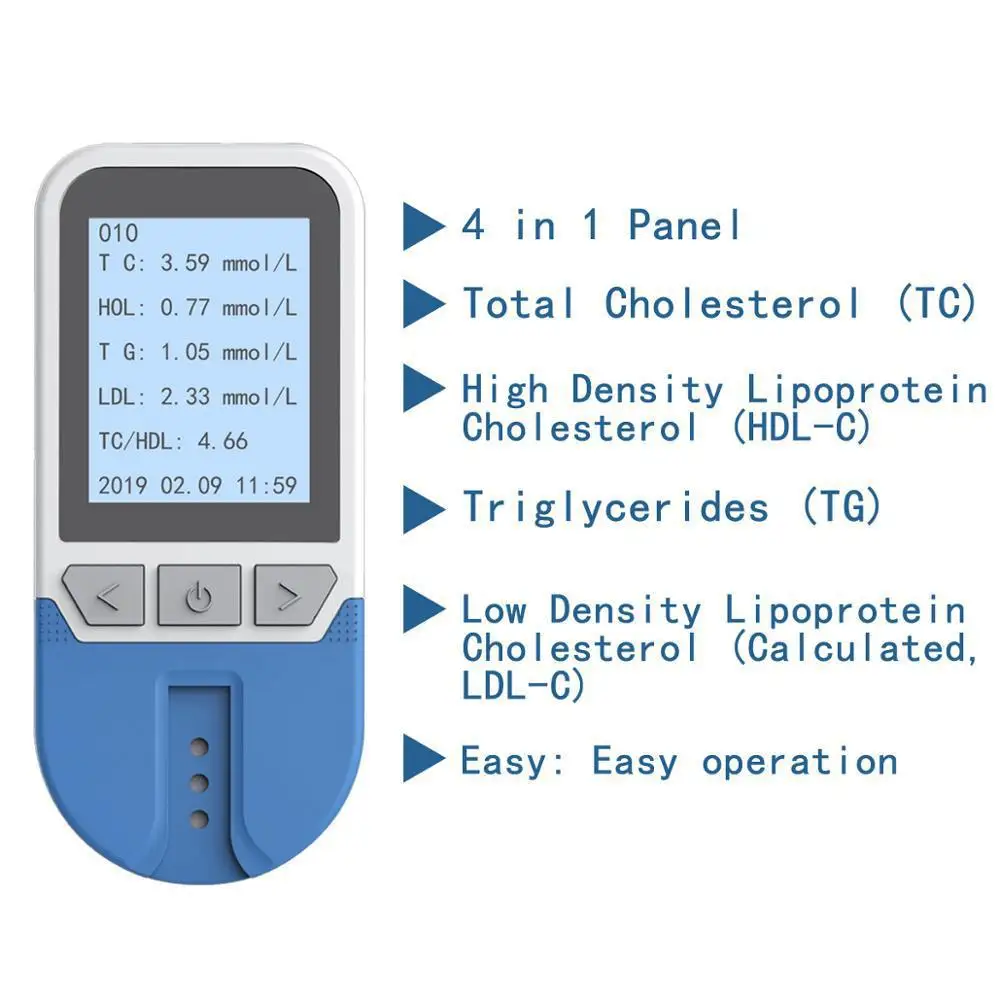 Blood Fat Five Items Detector Multi-Function All-in-One Machine Total Cholesterol Triester Monitoring Household Test Strip