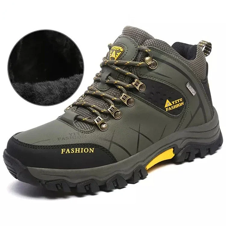 Hiking Shoes for Men High Top Mountain Climbing Shoes Male Platform Tourism Jogging Trekking Wear-resistant Sneakers Zapatillas