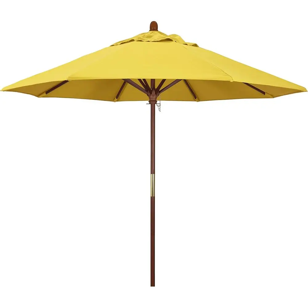 

9' Round Hardwood Market Umbrella with Stainless Steel Hardware and Push Open Feature