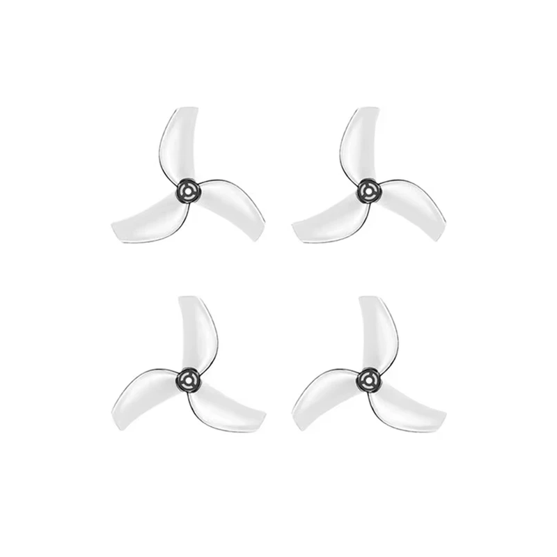 ●4PCS 1611 3-Blades CW CCW Propeller for RC Pavo Femto FPV Racing Quadcopter Transparent-Gray