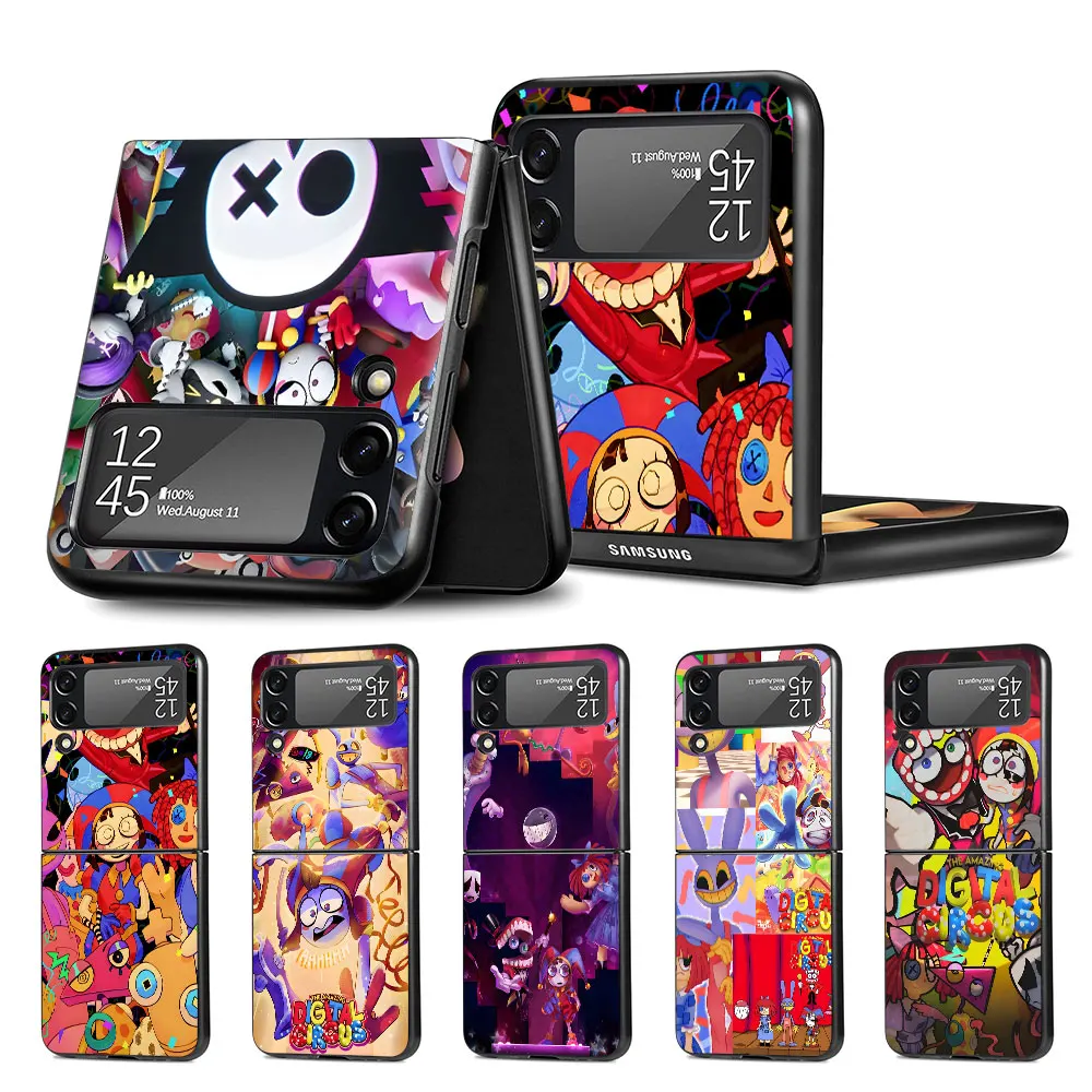 The Amazing Digital Circus Jax Case for Samsung Galaxy Z Flip4 Flip3 5G PC Hard Phone Shell Z Flip 4 3 Black Zflip4 Zflip3 Cover