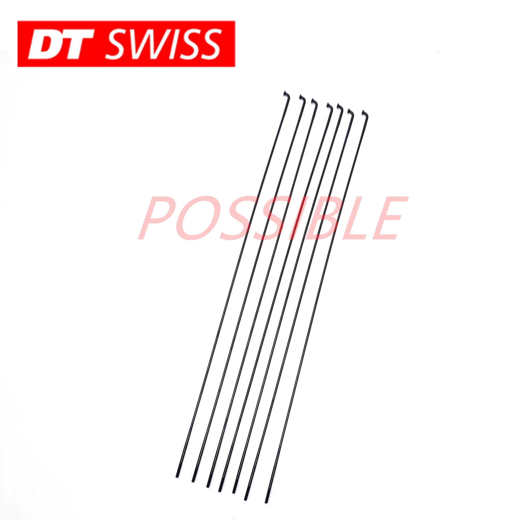 Bicycle Spokes DT Swiss COMPETITION RACE 2.0-1.6-2.0 Round Spokes J-bend/straight Pull Black Lightweight Variable Diameter Spoke