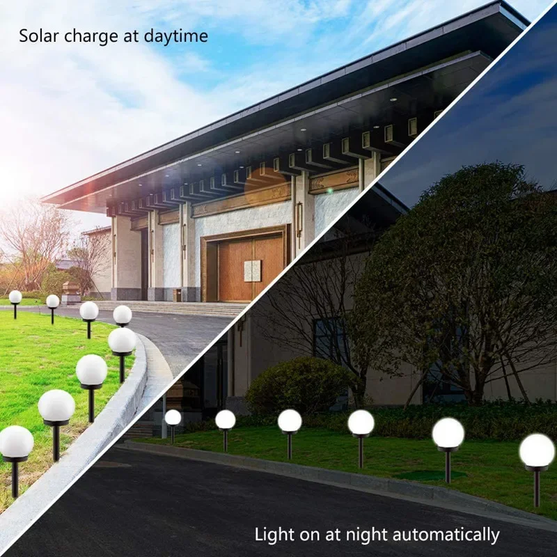 6PC Solar Light Outdoor Solar Garden Light Solar Pathway Landscape Light Wodoodporna słoneczna lampa trawnikowa do domu Yard Patio Driveway — zdjęcie 4