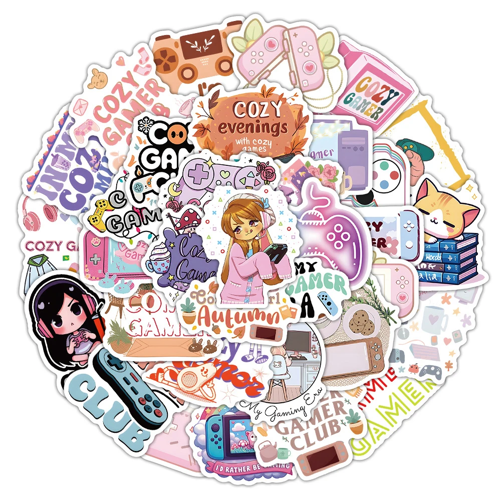 10/30/50 Stuks Cartoon Gezellige Gamer Leuke Graffiti Stickers Esthetische Decals Voor Kid Speelgoed Skateboard Koffer Gitaar diy Sticker Decor