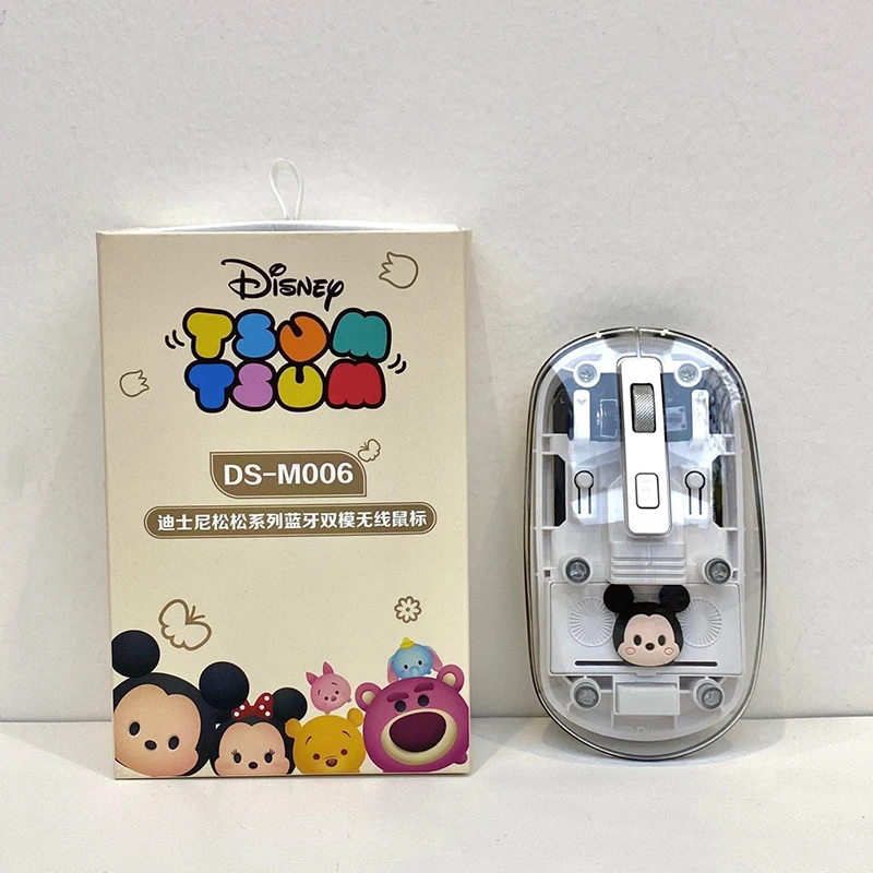 

2025 New Disney Wireless 2.4g Transparent Mouse Dual Bluetooth Charging Mute Silent Female Tablet Computer Notebook Office Gift