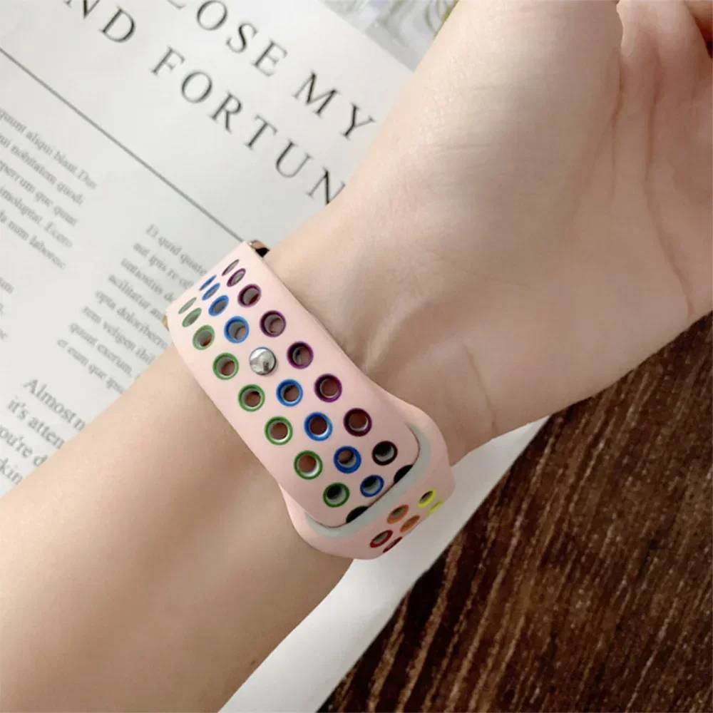 Silicone Sport Straps For Apple Watch Band 46mm 44mm Ultra2 49mm 38/40mm 45mm 42mm Pride Bracelet iWatch Series 10 8 7 6 4 5 3 9