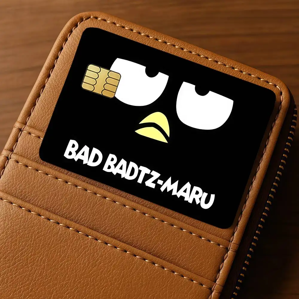 Cute B-Badtz-Maru Credit Card for Bank Debit Decorative Protection 4PCS Anti-scratch Waterproof Stickers Bus Subway Library