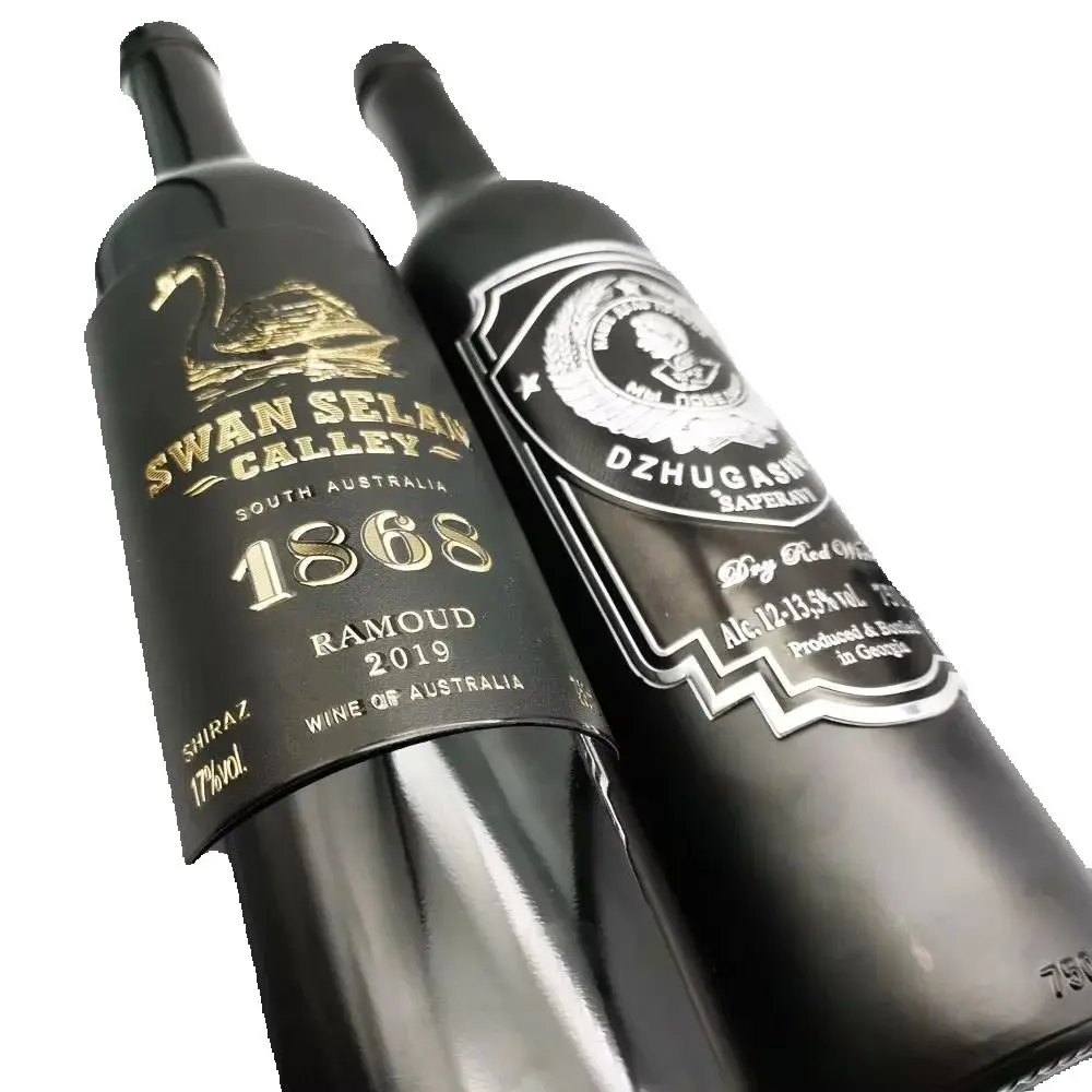 

Роскошные винные этикетки из золотой фольги на заказ | Тисненые металлические рулонные наклейки | Самоклеящаяся упаковка премиум-класса для частных бутылок