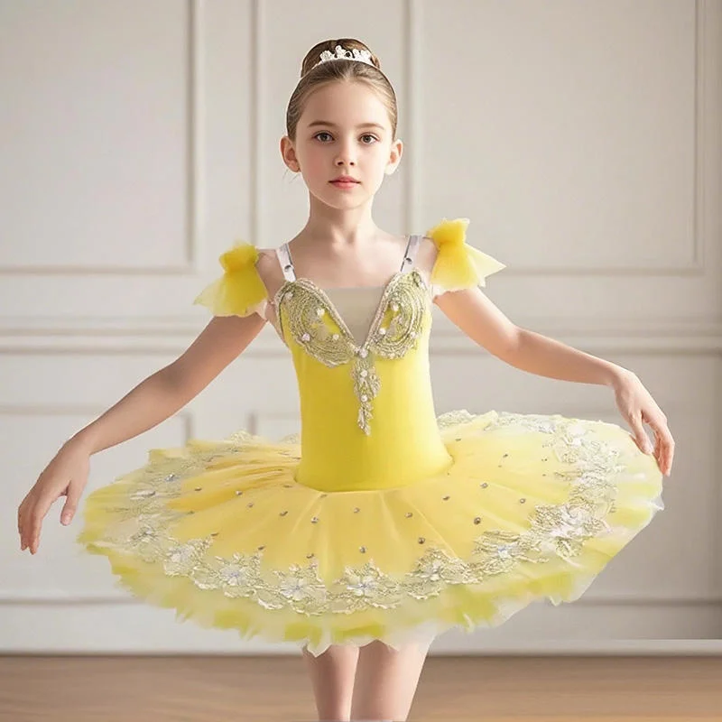 Professional Adult Kids Ballet Tutu for White Swan Lake Pancake Style Ballerina Party Dance Costume Girls Women Ballet Dress