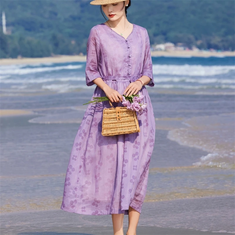 

Mid-Length Simple Korean Style Over-Knee Dress For Women Long Sleeve A-Line Casual Chic Office Party Cute Autumn Birthday Gift