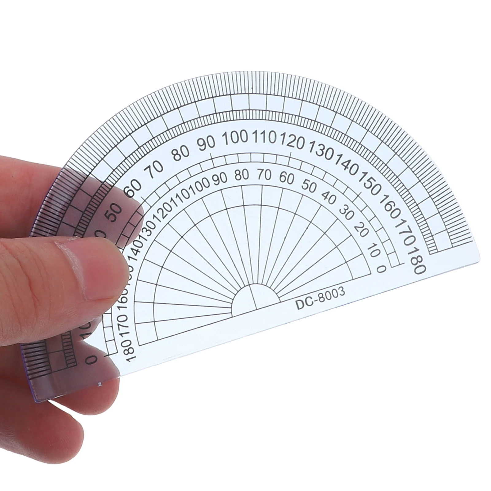 

20 pcs Protractors 180 Degrees HD Students Rulers Office Measuring Angle Tools Plastic Math Aids School Supplies