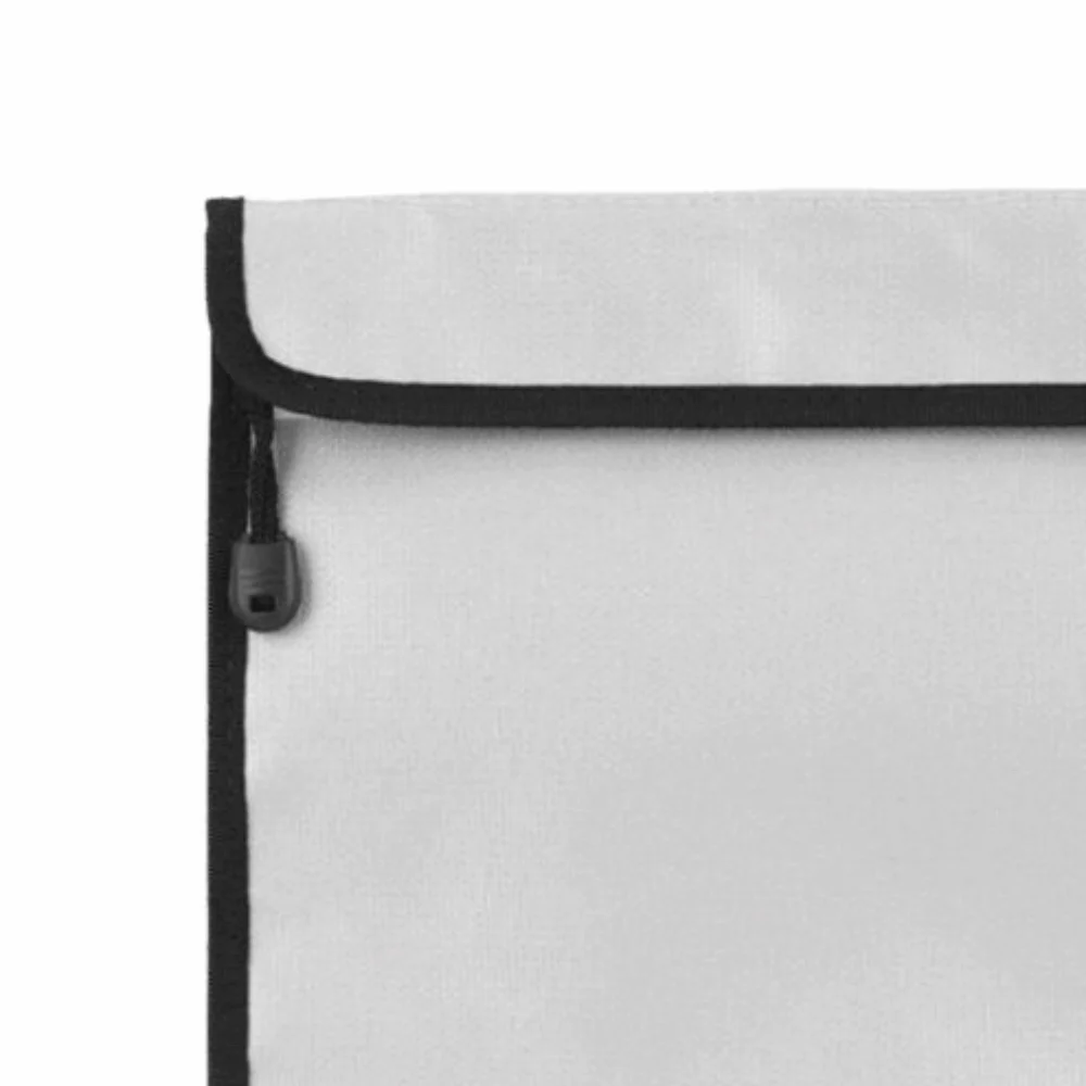 Silicone Coated Fireproof Bag Fireproof Zipper Silver Fire Resistant Pouch Fireproof Edge Wrapping Money Document Bag For Cash