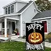 Happy Halloween Garden Flag 12 x 18 Inch Burlap Vertical Double Sided, Scary Pumpkin Welcome Holiday Front Yard Sign Porch O llz