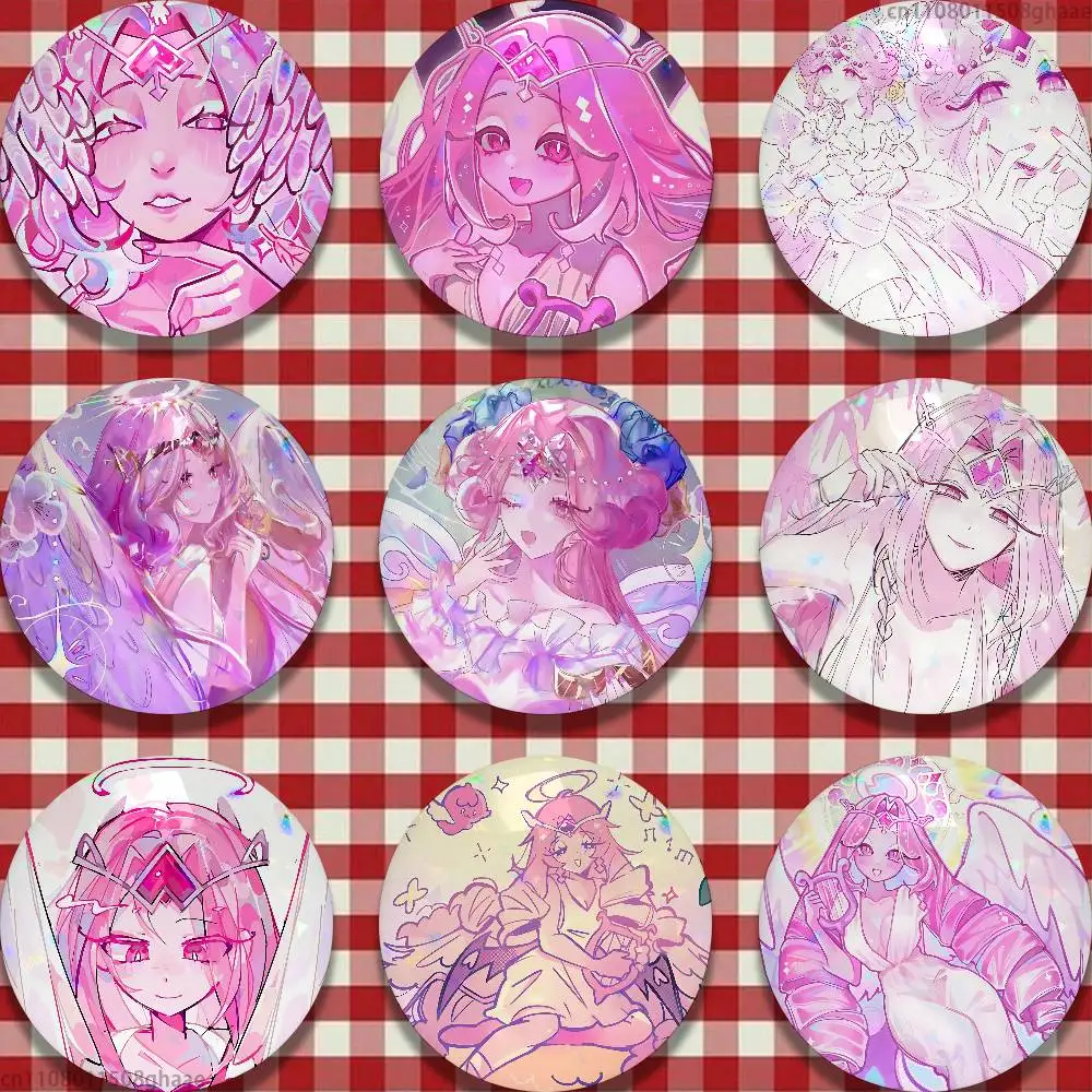 

E-Eternal Sugar C-Cookie Tinplate Enamel Pins Creativity Printed Pictures Text Metal Lapel Badges Brooches