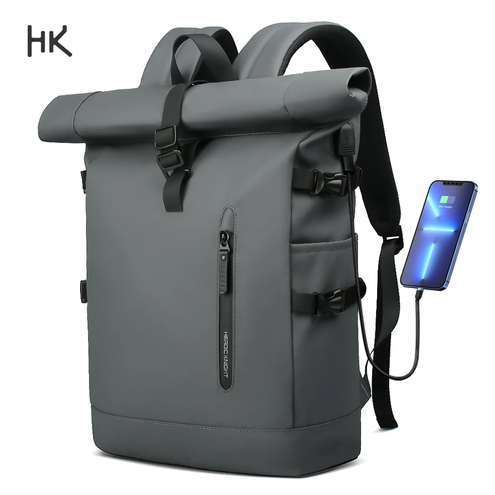 

HK Waterproof Travel Backpack Expandable 15.6” Laptop Bag with USB Port Large Capacity Hiking Cycling Backpack Business Backpack