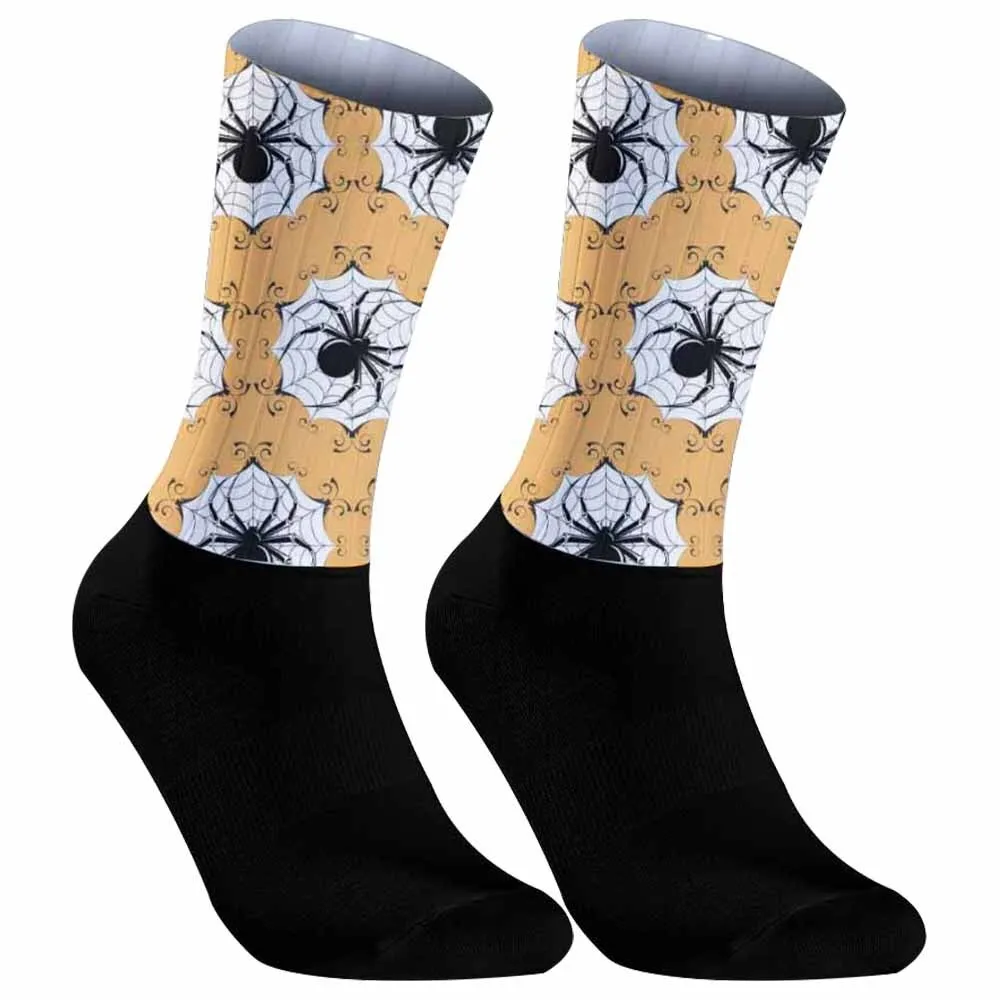 Men Women Road Bike Socks Breathable Cycling Socks Anti Slip Silicone Seamless Aero Socks New image 2