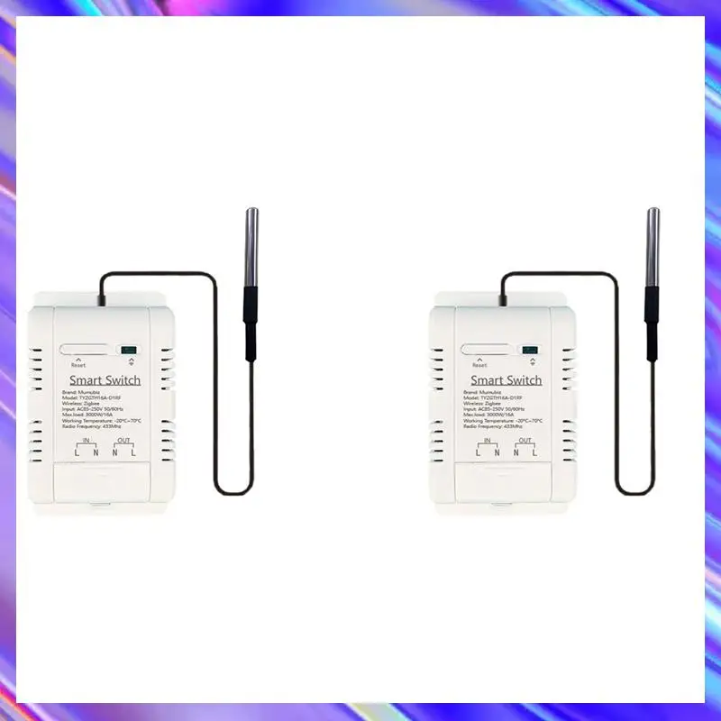 

A24U 2X для Tuya Zigbee умный переключатель с датчиком температуры 16A 3000 Вт беспроводной умный переключатель для Alexa Google Home Yandex