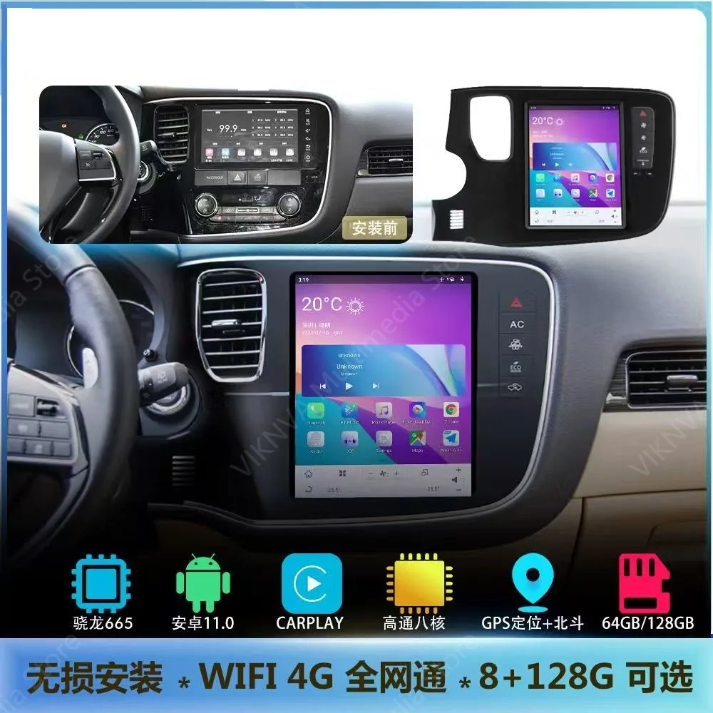 Android Car Radio For Mitsubishi Outlander 3 2013 - 2019 Multimedia Player Video 4G Stereo Audio Head Unit Carplay Speaker