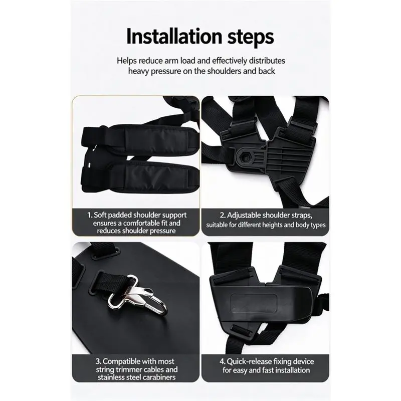 M11K-Adjustable Trimmer Belt Labor Saving Strap Brush Cutter Band Dual-Shoulder Harness For Lawn Mowers