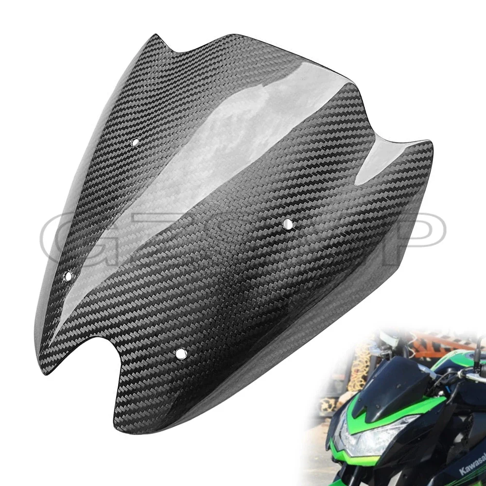 

Real Carbon Fiber Windshield Windscreen Wind Screen fit for Kawasaki Z 1000 Z1000 2010 - 2014 2011 2012 2013